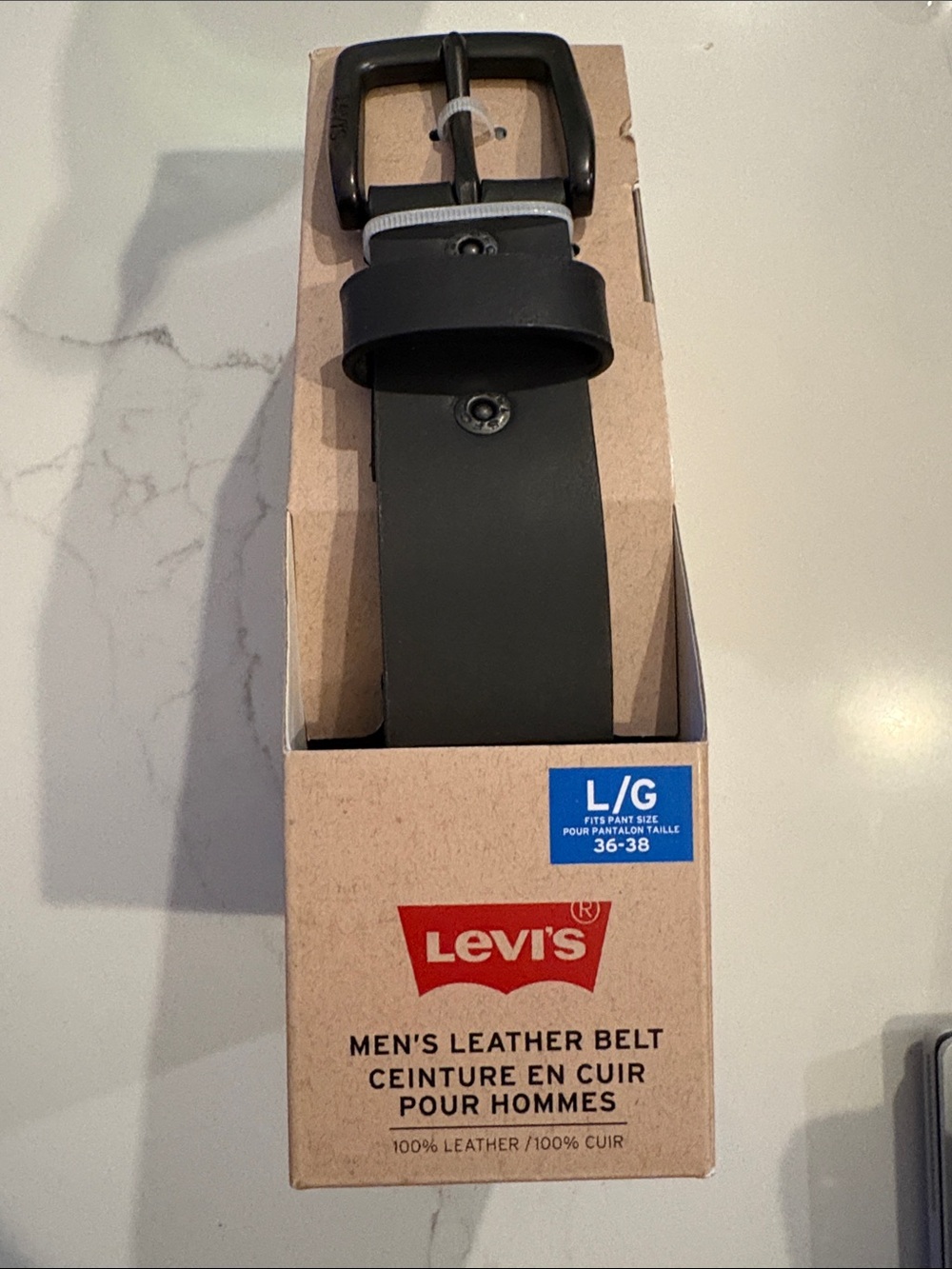 NWT Levi’s Men's Black Leather Belt sL